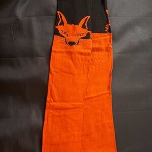 Orange and Black Fox Graphic Tights